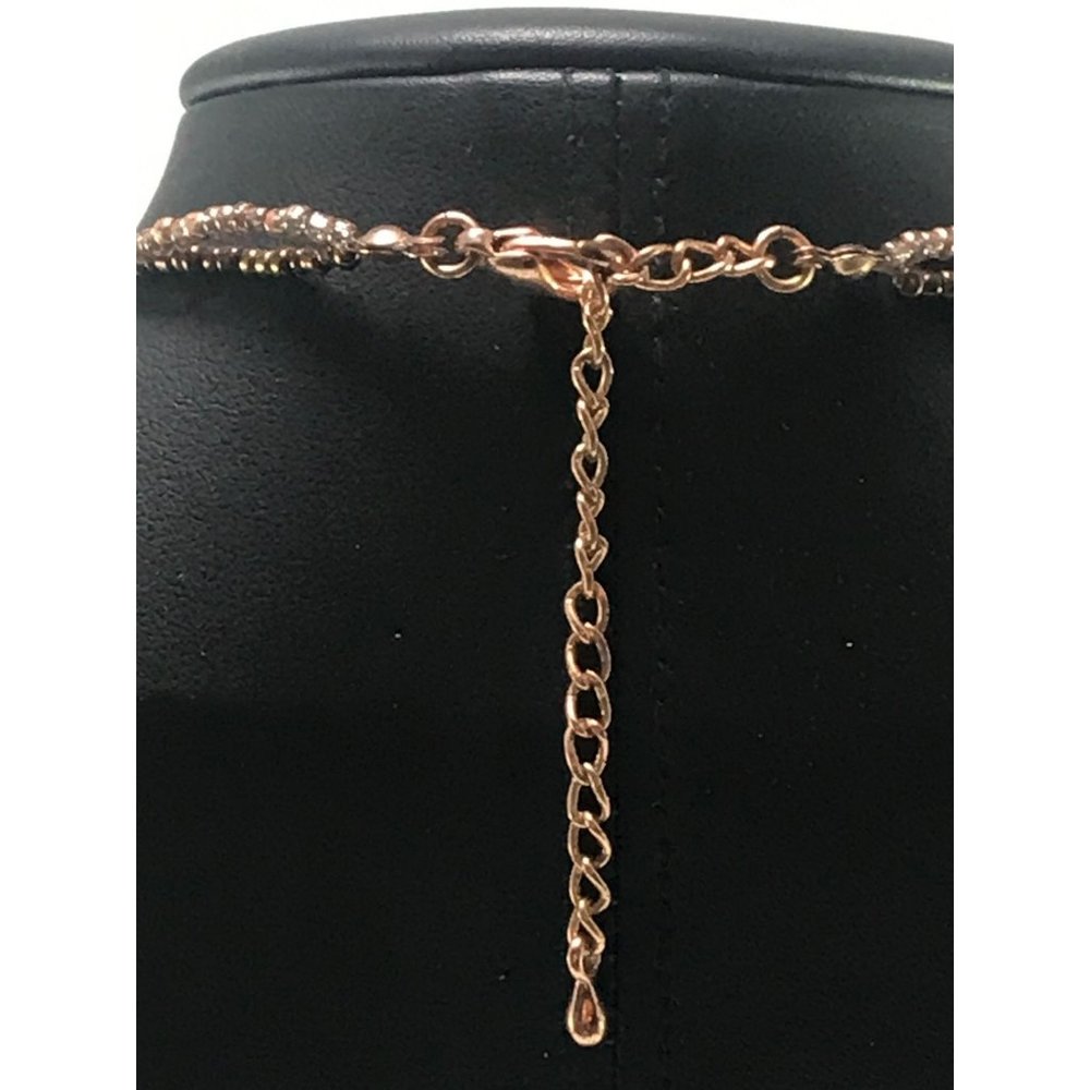 Kenneth Cole Copper Toned Necklace with Swirly 3 Color Enamel Dog Tag Pendant - Picture 4 of 4